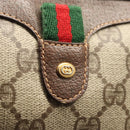 GUCCI GG Supreme Web Sherry Line Bag PVC Beige Gold 156 02 066 Auth 122980-17