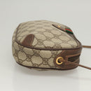 GUCCI GG Supreme Web Sherry Line Bag PVC Beige Gold 156 02 066 Auth 122980-3