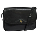 Christian Dior Shoulder Bag Leather Black Gold Auth 122982-1