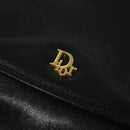 Christian Dior Shoulder Bag Leather Black Gold Auth 122982-14