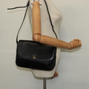 Christian Dior Shoulder Bag Leather Black Gold Auth 122982-22