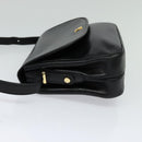 Christian Dior Shoulder Bag Leather Black Gold Auth 122982-4