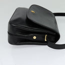Christian Dior Shoulder Bag Leather Black Gold Auth 122982-5