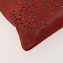 CHANEL Triple Coco Chain Shoulder Bag Caviar Skin Red CC Auth 123009-17