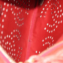 CHANEL Triple Coco Chain Shoulder Bag Caviar Skin Red CC Auth 123009-11