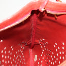 CHANEL Triple Coco Chain Shoulder Bag Caviar Skin Red CC Auth 123009-18