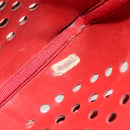 CHANEL Triple Coco Chain Shoulder Bag Caviar Skin Red CC Auth 123009-12