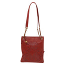 CHANEL Triple Coco Chain Shoulder Bag Caviar Skin Red CC Auth 123009-13