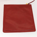 CHANEL Triple Coco Chain Shoulder Bag Caviar Skin Red CC Auth 123009-20