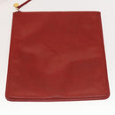 CHANEL Triple Coco Chain Shoulder Bag Caviar Skin Red CC Auth 123009-21