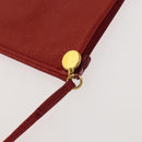 CHANEL Triple Coco Chain Shoulder Bag Caviar Skin Red CC Auth 123009-23