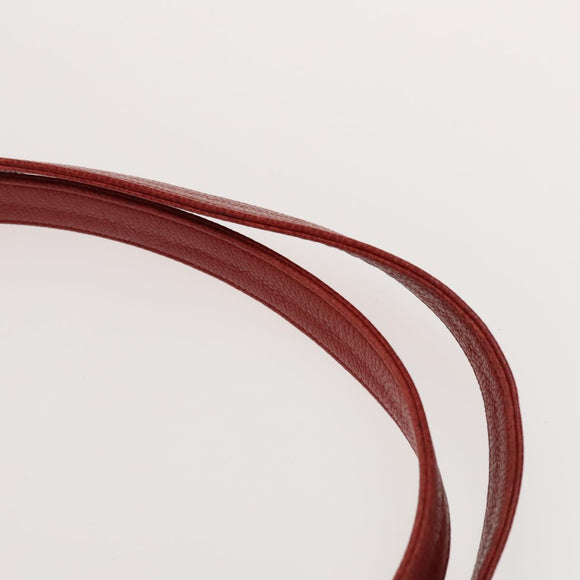 CHANEL Triple Coco Chain Shoulder Bag Caviar Skin Red CC Auth 123009