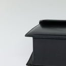 Salvatore Ferragamo Chain Shoulder Bag Leather Navy Gold Auth 123015-10