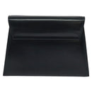 Salvatore Ferragamo Chain Shoulder Bag Leather Navy Gold Auth 123015-3