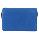 BOTTEGA VENETA INTRECCIATO Shoulder Bag Leather Blue Auth 123018AV-13