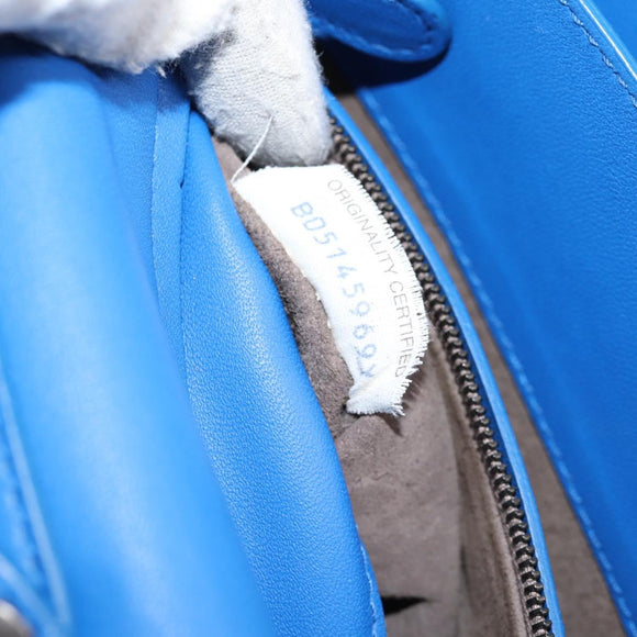 BOTTEGA VENETA INTRECCIATO Shoulder Bag Leather Blue Auth 123018AV
