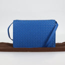 BOTTEGA VENETA INTRECCIATO Shoulder Bag Leather Blue Auth 123018AV-12