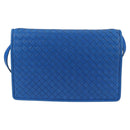 BOTTEGA VENETA INTRECCIATO Shoulder Bag Leather Blue Auth 123018AV-2