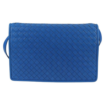 BOTTEGA VENETA INTRECCIATO Shoulder Bag Leather Blue Auth 123018AV - 0