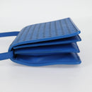 BOTTEGA VENETA INTRECCIATO Shoulder Bag Leather Blue Auth 123018AV-3