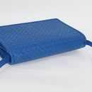 BOTTEGA VENETA INTRECCIATO Shoulder Bag Leather Blue Auth 123018AV-6