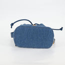 VERSACE Hand Bag Denim 2way Blue Gold Auth 123019A-5