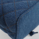 VERSACE Hand Bag Denim 2way Blue Gold Auth 123019A-18