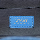 VERSACE Hand Bag Denim 2way Blue Gold Auth 123019A-10