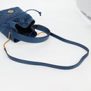 VERSACE Hand Bag Denim 2way Blue Gold Auth 123019A-8