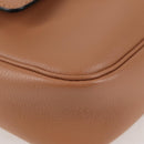 VERSACE Shoulder Bag Leather Beige Gold Auth 123020A-15