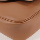 VERSACE Shoulder Bag Leather Beige Gold Auth 123020A-16