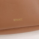 VERSACE Shoulder Bag Leather Beige Gold Auth 123020A-19