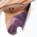 VERSACE Shoulder Bag Leather Beige Gold Auth 123020A-22