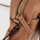 VERSACE Shoulder Bag Leather Beige Gold Auth 123020A-9