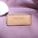 VERSACE Shoulder Bag Leather Beige Gold Auth 123020A-10