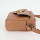 VERSACE Shoulder Bag Leather Beige Gold Auth 123020A-4