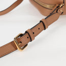 VERSACE Shoulder Bag Leather Beige Gold Auth 123020A-8