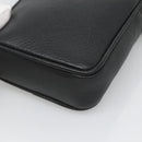 VERSACE Shoulder Bag Leather Black Gold Auth 123021-14