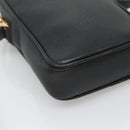 VERSACE Shoulder Bag Leather Black Gold Auth 123021-15