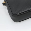 VERSACE Shoulder Bag Leather Black Gold Auth 123021-17