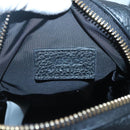 VERSACE Shoulder Bag Leather Black Gold Auth 123021-10