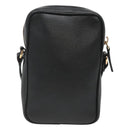 VERSACE Shoulder Bag Leather Black Gold Auth 123021-2