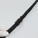 VERSACE Shoulder Bag Leather Black Gold Auth 123021-8