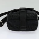 VERSACE Shoulder Bag Canvas Black Silver Auth 123022-5