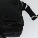 VERSACE Shoulder Bag Canvas Black Silver Auth 123022-17