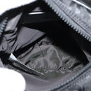 VERSACE Shoulder Bag Canvas Black Silver Auth 123022-11