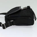 VERSACE Shoulder Bag Canvas Black Silver Auth 123022-3