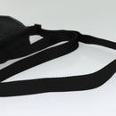 VERSACE Shoulder Bag Canvas Black Silver Auth 123022-7