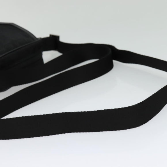 VERSACE Shoulder Bag Canvas Black Silver Auth 123022