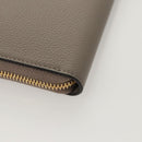 VERSACE Long Wallet Leather Gray Gold Auth 123023-15